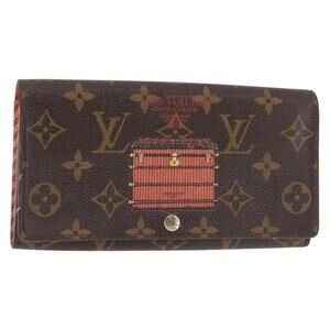 LOUIS VUITTON Monogram Trunk Portefeuille Sarah Long Wallet M60415 Auth 144804